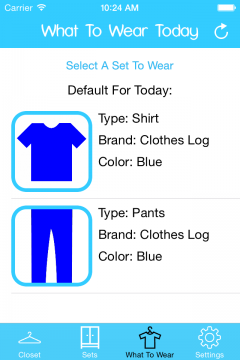 Clothes Log Screenshot